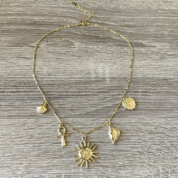 Sun and Shell necklace N1019 - Picture 2 of 5